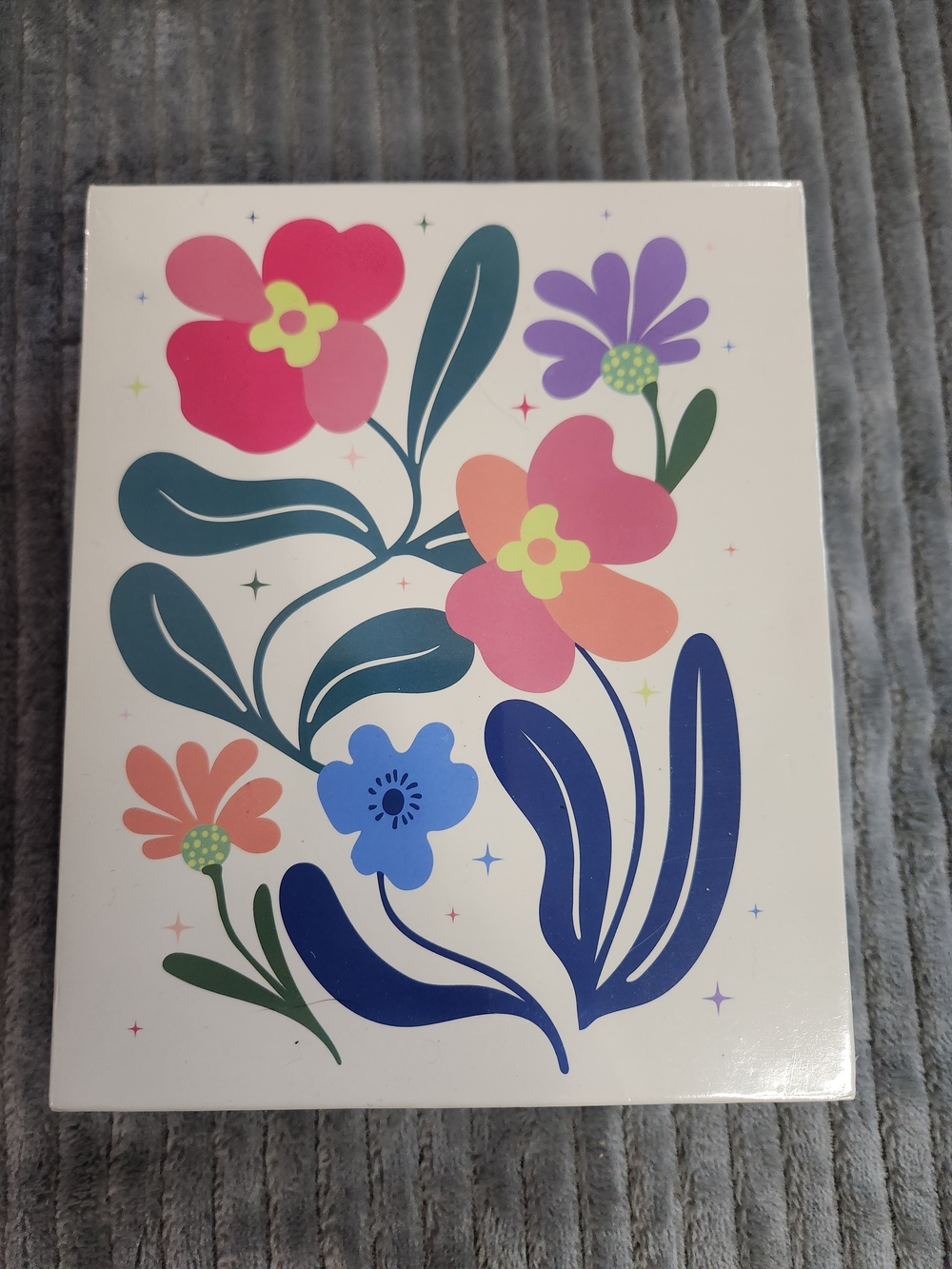 Floral Print Wall Art Canvas - Pink, Blue & Green jigsaw Puzzle